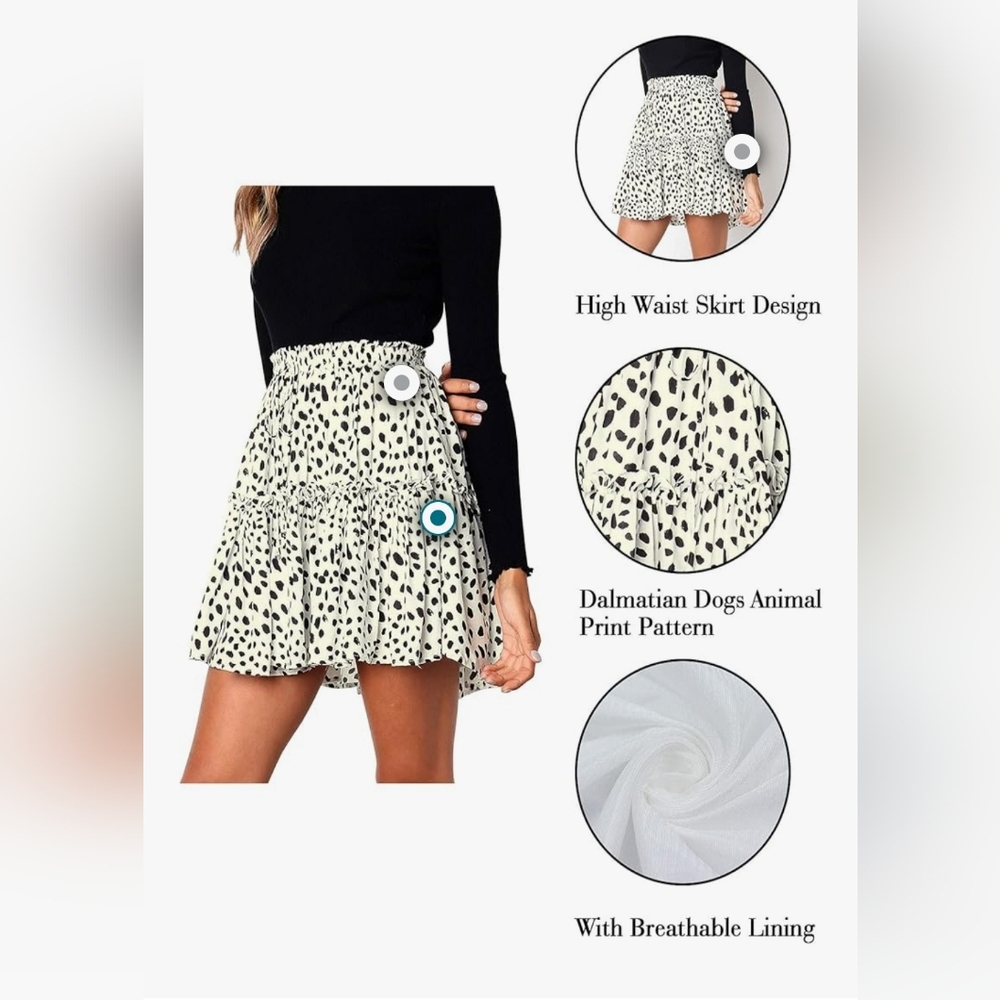 Black and White Polka Dot Skirt